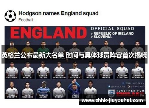 英格兰公布最新大名单 时间与具体球员阵容首次揭晓 英格兰公布最新大名单 时间与具体球员阵容首次揭晓